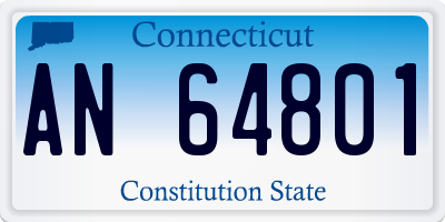 CT license plate AN64801