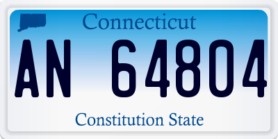 CT license plate AN64804