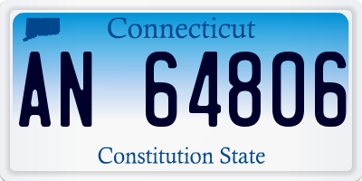 CT license plate AN64806