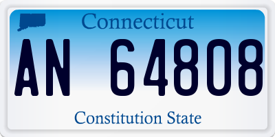 CT license plate AN64808