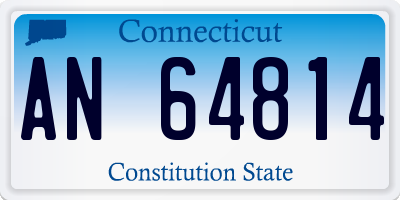 CT license plate AN64814