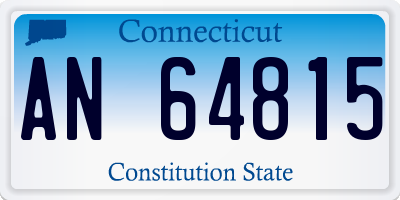 CT license plate AN64815