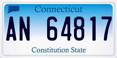 CT license plate AN64817