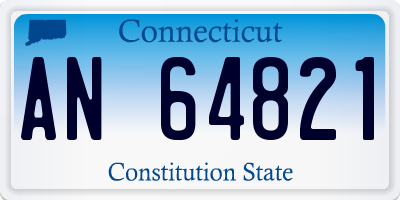 CT license plate AN64821