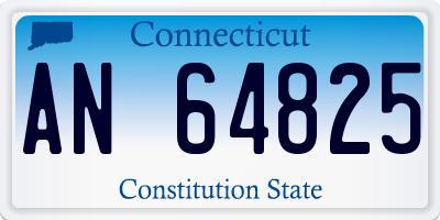 CT license plate AN64825