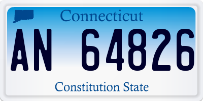CT license plate AN64826