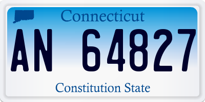 CT license plate AN64827