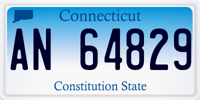 CT license plate AN64829