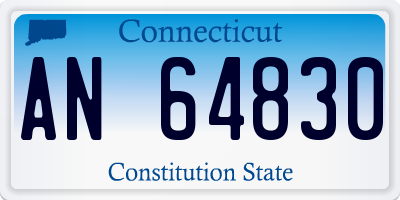 CT license plate AN64830