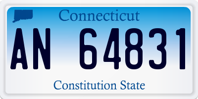 CT license plate AN64831