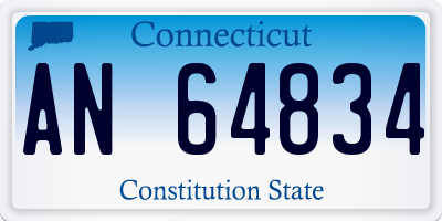 CT license plate AN64834