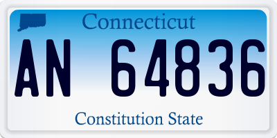 CT license plate AN64836