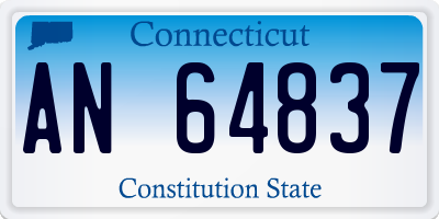 CT license plate AN64837