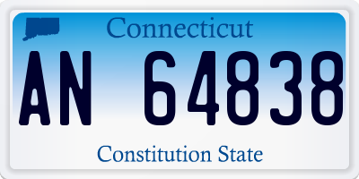 CT license plate AN64838