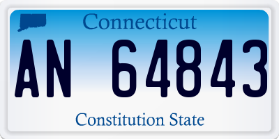 CT license plate AN64843
