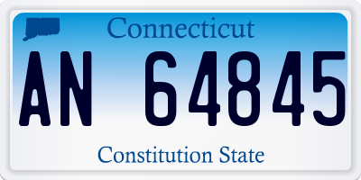 CT license plate AN64845