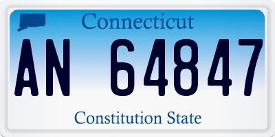 CT license plate AN64847
