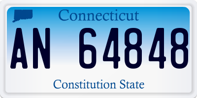 CT license plate AN64848