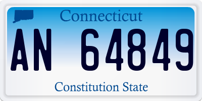 CT license plate AN64849
