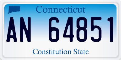 CT license plate AN64851