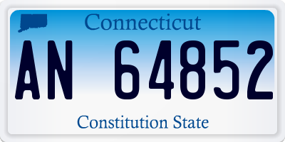 CT license plate AN64852