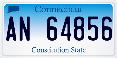CT license plate AN64856