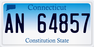 CT license plate AN64857