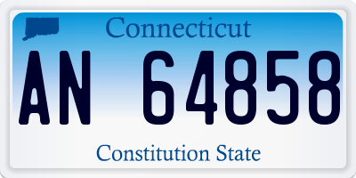 CT license plate AN64858