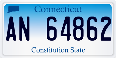 CT license plate AN64862
