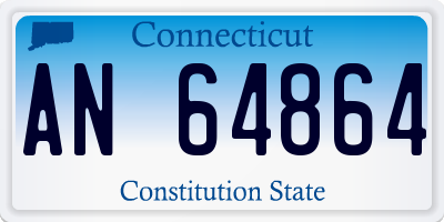 CT license plate AN64864