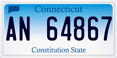 CT license plate AN64867
