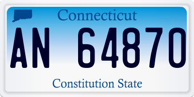 CT license plate AN64870