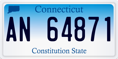CT license plate AN64871