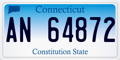 CT license plate AN64872