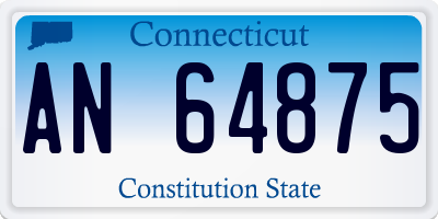 CT license plate AN64875