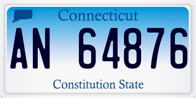 CT license plate AN64876