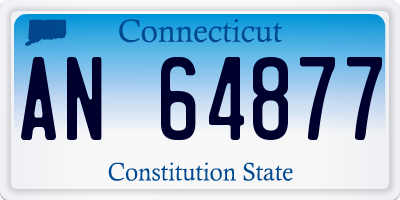 CT license plate AN64877