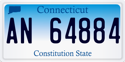 CT license plate AN64884