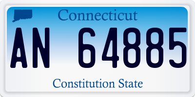 CT license plate AN64885