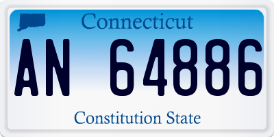 CT license plate AN64886