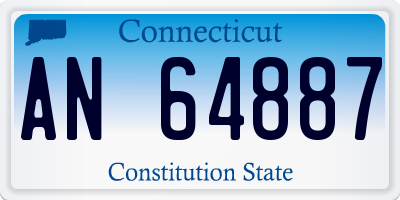 CT license plate AN64887