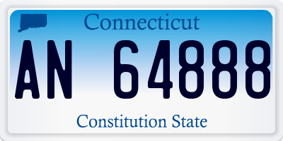 CT license plate AN64888