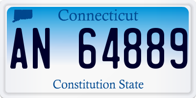 CT license plate AN64889