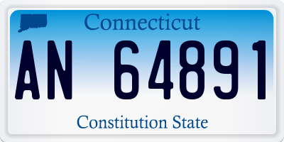 CT license plate AN64891