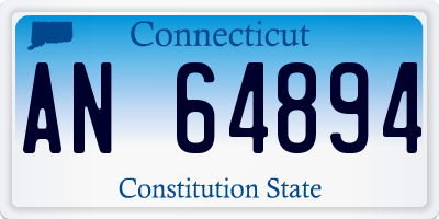 CT license plate AN64894
