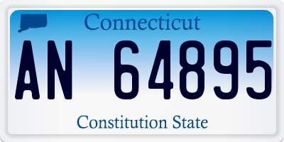 CT license plate AN64895