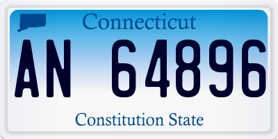 CT license plate AN64896