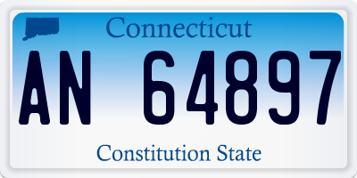 CT license plate AN64897