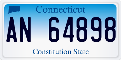 CT license plate AN64898