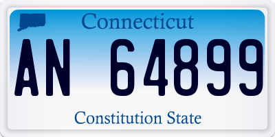CT license plate AN64899